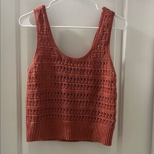 Old Navy Terracotta Crochet Tank Top